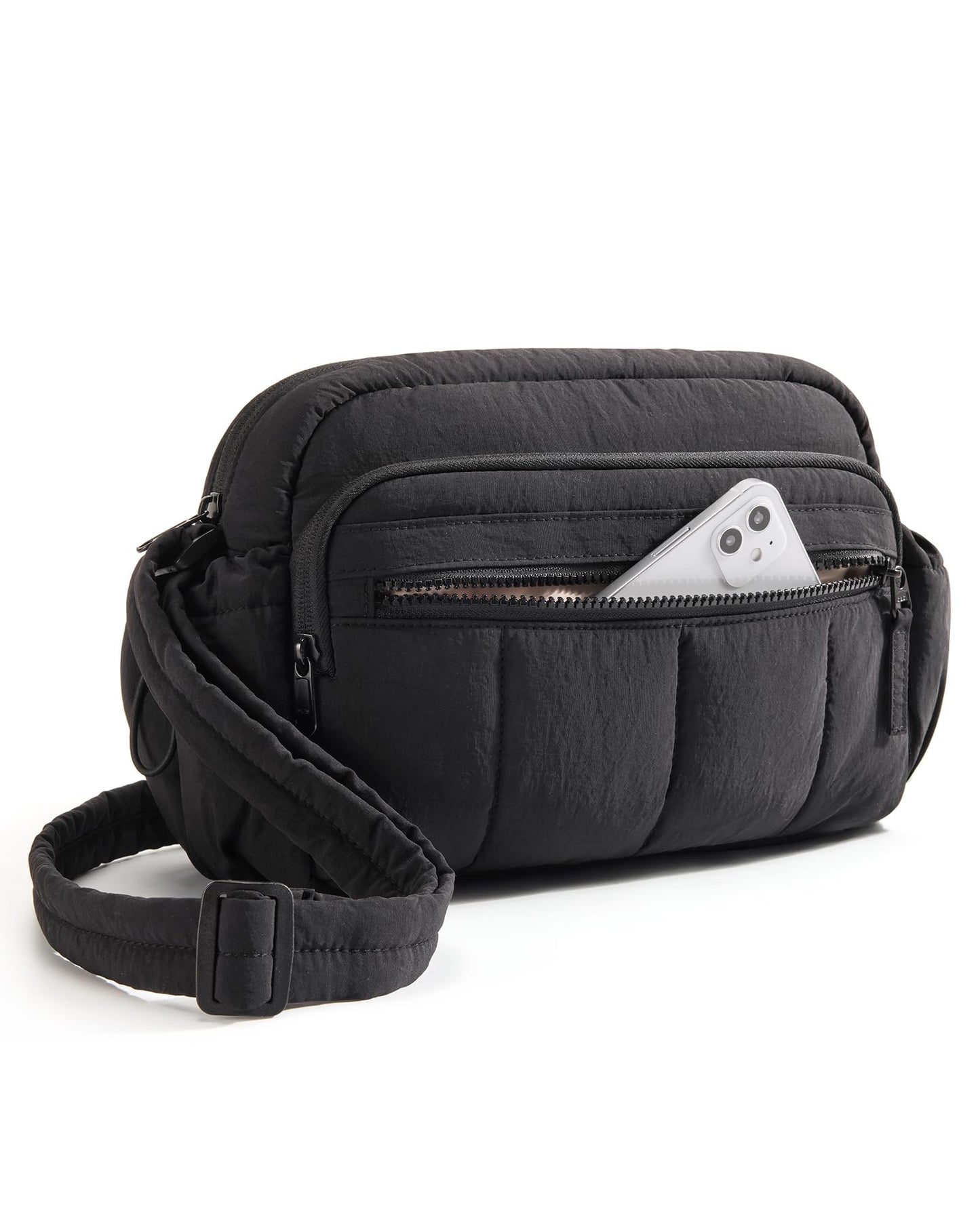 Mini Puffy Crossbody Travel Purse with RFID Slots